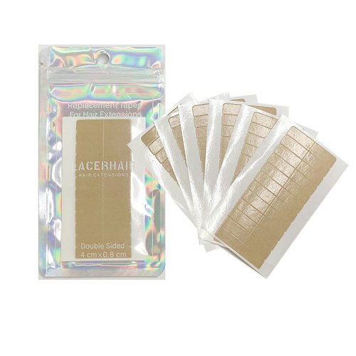 Lacer Replacement Tape Tabs Double Sided for Tape in Hair Extensions 4 * 0.8 cm (1.6 x 0.31 Inch)