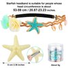 4 Pieces Mermaid Hair Accessories Starfish Hairband Starfish Hair Clips Makeup Glitter for Women Girls Mermaid Costume for Halloween Cosplay Party Favors