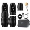 Xnet Titan 42mm Grip Rotary Tattoo Machine Kit - Wireless Tattoo Cartridges Pen with Extra 38mm Grip and Extra Battery 2400mAh Battery Power Japanese Coreless Motor Digital LCD Display