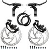 RUJOI Bike Disc Brake Kit, Aluminum Front and Rear Caliper, Full Aluminum Alloy Bicycle Brake Lever, 160mm Rotor, Mechanic Tool-Free Pad Adjuster for Road Bike, Mountain Bike