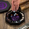 DND Dice Tray - Premium 8 Inch Dice Tray Dungeons and Dragons - Exquisitely Detailed Purple World Tree & Triquetra Design - Perfect RPG Dice Rolling Tray with D&D Dice Box Storage to Protect Dice