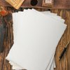 FAUSTA Handmade Recycled Cotton White Paper 50 Sheets 250 GSM 11.69 X 8.27 in (A4), Antique Deckle Edge Paper for Sketching, Drawing, Invitations, Mixed Media Paper/Blank Paper