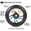 Kutrick Complete 2pcs 110mm Pro Stunt Scooter Replacement Wheels with ABEC-11 Bearing -Neo Chrome