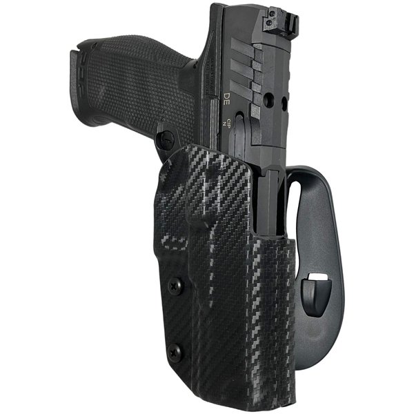 Black Scorpion Outdoor Gear OWB Kydex Paddle Holster fits Walther PDP | Outside The Waistband Concealed Carry Holster (Carbon Fiber, Right-Hand Draw)