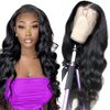 SANLOTIE Body Wave Lace Front Wigs Human Hair 22 Inch 13x4 HD Transparent Lace Frontal Wig Pre Plucked with Baby Hair 180% Density Brazilian Wigs for Black Women Natural Color (22 Inch)