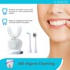 V-WHITE Ultrasonic U-Shaped Toothbrush for Teeth Whitening, Electric Toothbrush For Adults - 360° Mouth Cleansing, Hands Free Gums Protection - Wireless Charging & LED Light -Waterproof IPX7 Certified