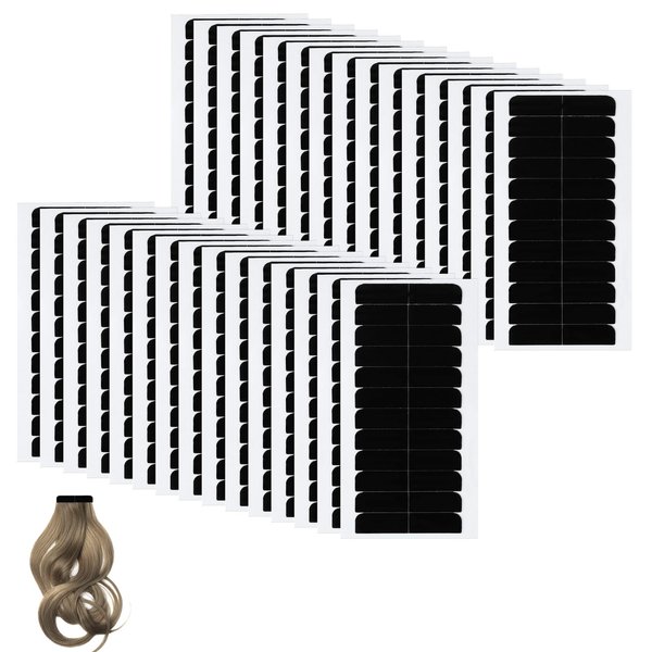 Lusofie 360Pcs Hair Extension Tape Double Sided Tape in Tape Replacement 1.57 * 0.31 Inch Wig Tape Adhesive Invisible Tape in Hair Extensions Human Hair(Black)