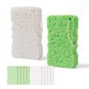 100% Natural Compressed Cellulose Bath Shower Loofah Travel Pack(5.2x3.2x1 inches) Foam Sponge Body Wash Puff– Gentle Scrubber Exfoliator Eco-Friendly, and Efficient Cleansing Solution (10 Pack)