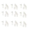 20 PCS Nylon Control Horns 4 Holes 21x11 mm with Screw for RC Airplane Electric Plane Parts Remote Control Foam Model Aircraft
