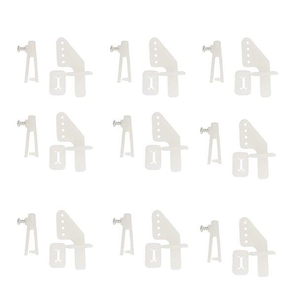 20 PCS Nylon Control Horns 4 Holes 21x11 mm with Screw for RC Airplane Electric Plane Parts Remote Control Foam Model Aircraft