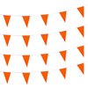 AuTop 100 Feet Solid Orange Pennant Banner Flags String Triangle Bunting Flags,Decorations for Grand Opening,Birthday Party,Festival Celebration(Orange)