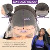 Mayouda 13X4 Lace Front Wig Pre Plucked HD Lace Synthetic Wigs For Black Women Beginner Friendly Long Black Straight Brazilian Heat Resistant Fibers Wigs (30Inch, Natural Black)