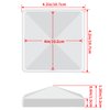 MOLIGOU 4 Pcs Vinyl Post Caps, Pyramid Post Caps for 4"×4" Vinyl Fence Post, Deck Post Cap (White)