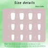 Short Press on Nails Coffin Cute Glitter Sequins Fake Nails Pink Gradient Acrylic Nails Press ons Reusable Stick Glue on Nails for Women and Girls Daily Wear 24 Pcs