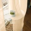MIULEE 2 Panels Solid Color Sheer Curtains 84 Inch Length Elegant Grommet Window Voile Panels/Drapes/Treatment for Bedroom Living Room (54X84 Inch), Cream Beige