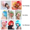 HSPJHTM Brown Bob Wigs,10" Short Bob Wigs,Short Bob Hair Wigs Straight with Thick Bangs Synthetic Colorful Cosplay Daily Party Wig for Women Natural (Free Wig Cap)