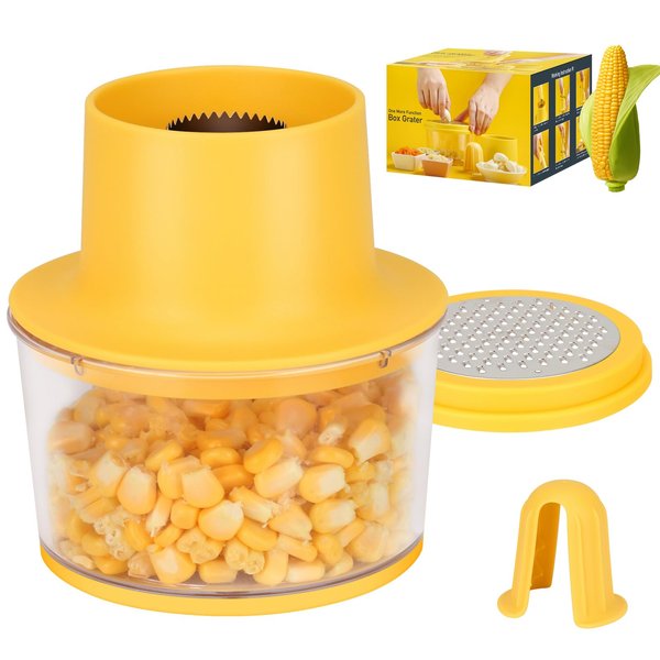 TACGEA Corn Stripper, Corn Peeler, Corn Kernels Remover & Cutter, Cob Stripping Tool and Ginger Grater