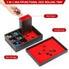Grajar DND Dice Tray and Dice Tower with storage, 3 in 1 Dice Rolling Tray with Lid, Portable Dice Box Storage, DND dice holder for Dungeons and Dragons D&D RPG MTG Table Games (red)