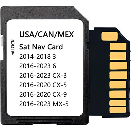 Latest Version Navigation SD Card Compatible with 2014-2018 3, 2016-2023 6 / CX3, 2016-2020 CX5 / CX9, 20216-2022 MX5, USA/Canada/Mexico Maps