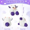 REUCLOTHIM Cow Plush Toy, Plush Pillow Cow Toy, Palm Cows Plush Stuffed Animal Toy, Cartoon Cute Cow Plush Toy,Purple.