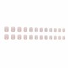 MISUD Short Square Press on Nails Squoval Fake Nails Glossy Glue on Nails Bling Glitter Acrylic Nails Gray Aurora Arificial Nails Shiny Sequins Stick on False Nails with Design 24 pcs
