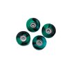 Leefai Pro Fingerboard Wheels - Pro Finger Skateboard Wheel Handmade - 7.5mmx4.5mm –New Street Shape Design - Swirl Colorway (Green)