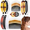 18 Pieces Banana Hair Clips Hair Comb Clips Plastic Twist Hair Side Combs Accessories with 11/29 Teeth Classic Ponytail Banana Hair Holder for Women Girls, 6 Styles