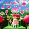 Pajean 51 Pieces One in a Melon Hanging Swirl Decorations Watermelon Birthday Party Decorations Pink Sweet Watermelon Party Supplies for Girls Hole in One Birthday Party, Baby Shower