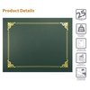 Better Office Products 25 Pack Green Certificate Holders, Diploma Holders, Document Covers with Gold Foil Border, for Letter Size Paper, 25 Count, Hunter Green
