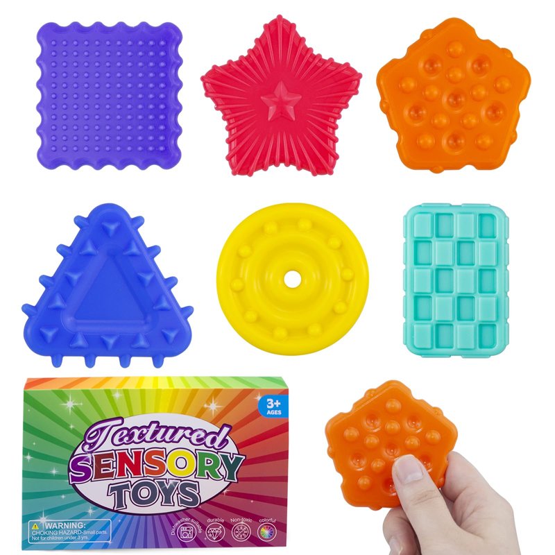 Fidget Toys Sensory Stone for Kids:Textured Soft Worry Stone for Autism ...