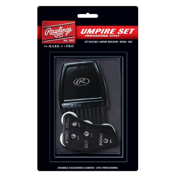 Rawlings | Umpire Accessories Set | Includes 4-Dial Indicator, Brush & Bag
