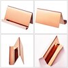 Maxdot Rose Gold Business Card Holders Stainless Steel Name Cards Display Stand Desktop Rack Organizer for Office Home Desk Accessories