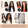 Hetto Tape in Hair Extensions #2 Darkest Brown Tape in Extensions Real Human Hair 22 Inch Silky Remy Hair Tape in Extensions Straight 22 Inch 50g 20Pcs