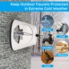 Outdoor Faucet Covers for Winter 2 Pack, Foam Outdoor Faucet Cover for Freeze Protection, Reusable Spigot Covers Winter Insulated, Outside Hose Bib Cover for Winter Insulation