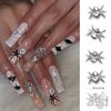 30Pcs Halloween Nail Charms 3D Spider Nail Charm Gold Silver Spider Nail Red Jewelry Gems Shiny Alloy Designs Goth Nail Charm Nail Set for Women Acrylic Nails Supplies DIY Horror Nail Art Decorations