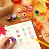 Jenaai 72 Pcs Fall Stampers for Kids Fall Party Favors Autumn Self Ink Stamps Bulk Thanksgiving Party Favors Assorted Kids Stamps Fall Toys for Party Gift Goody Bag Filler Treats, Classroom Rewards