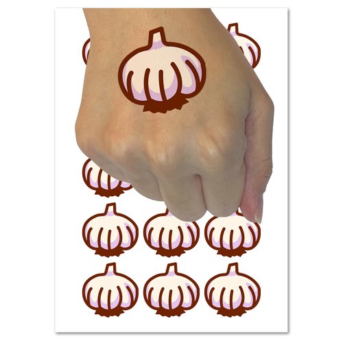 Garlic Doodle Temporary Tattoo Water Resistant Fake Body Art Set Collection - 54 1" Tattoos (1 Sheet)