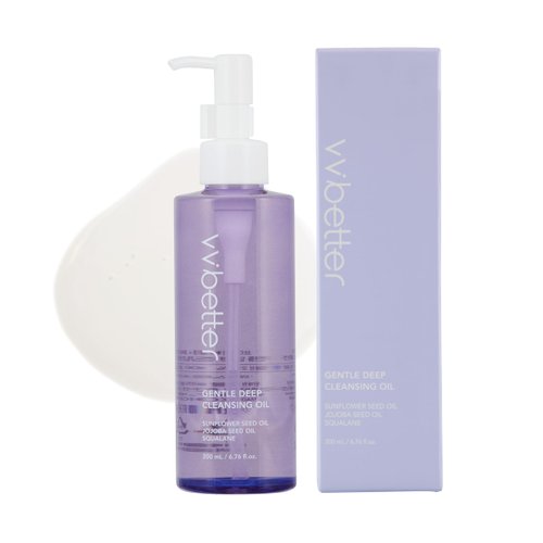 VVBETTER Gentle Deep Korean Cleansing Oil for Face - Makeup Remover with 80% Plant-Derived Oils - Hypoallergenic Facial Oil Cleanser - Korean Skin Care for All Skin Types - 6.76 fl. oz