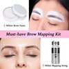 ATOMUS Brow Mapping String Set with 30m White Brow Mapping Thread 10g White Brow Paste 2pcs Brow Brush for Brow Mapping Measuring