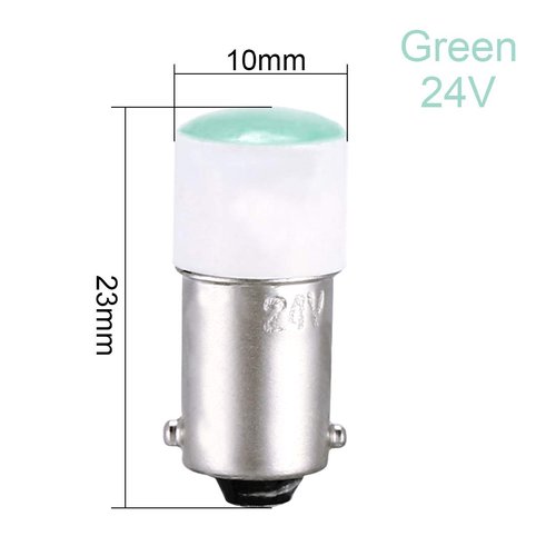 uxcell LED Bulbs 24V, Dashboard Light Green, BA9s Base Bulb 5Pcs