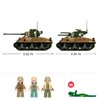 Sluban Building Blocks Toy WWII - Medium Tank M4A3 (Sherman IV) 76W Educational Learning Construction Toys Set for Kids Boys Grils (715 PCS)