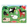 Melissa & Doug Farm Animals Wooden Peg Puzzle (6 pcs)