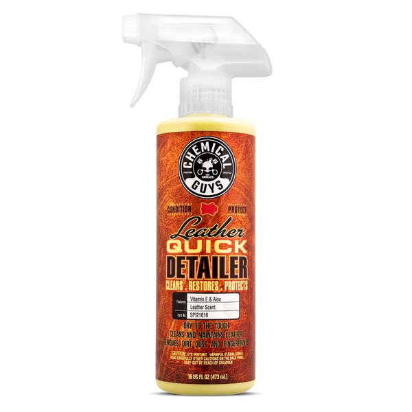 Chemical Guys SPI21616 Leather Quick Detailer for Car Interiors, Furniture, Apparel, Shoes, Sneakers, Boots, and More (Works on Natural, Synthetic, Pleather, Faux Leather and More), 16 fl oz