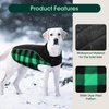Kuoser Reversible Dog Coat, Warm Waterproof Dog Jacket, British Style Plaid Dog Winter Coats, Puppy Cold Weather Vest Windproof Outdoor Clothes Dog Snow Jackets for Extra Small Dogs XS