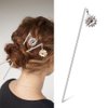 3 Pcs Sunflower Hair Sticks Silver Gold and Rose Gold Sunflower Pendant Hair Accessories MGPFERD