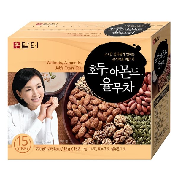 Damtuh Korean Walnut Almond Adlay (Job's Tear) Powder Meal Replacement Shake Breakfast Simple Meal 15T