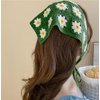 ZURLEFY Green Womens Head Scarf, Floral Bandana Headband for Women Mesh Hair Scarves Lightweight Head Scarf Hair Accessories (59H-02)