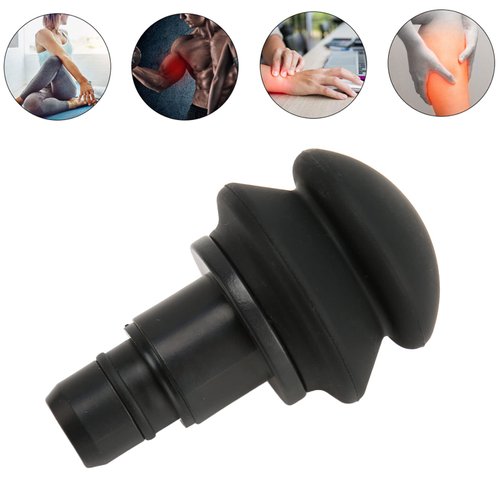 Fascia Gun Massager Head, Soft Silicone Massage Gun Replacement Head 18mm Outer Diameter Gas Pad for Buttocks