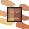PHOERA Concealer Full Coverage,Face Contouring Color Correcting Concealer Palette.(03 Deep)