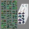 Glow in The Dark Monster Truck Temporary Tattoos for Kids 80Pcs (10 sheets) Luminous Monster Truck Tattoos for Kids Boys Girls Birthday Party Supplies Party Favors Fake Tattoos Prize Gifts